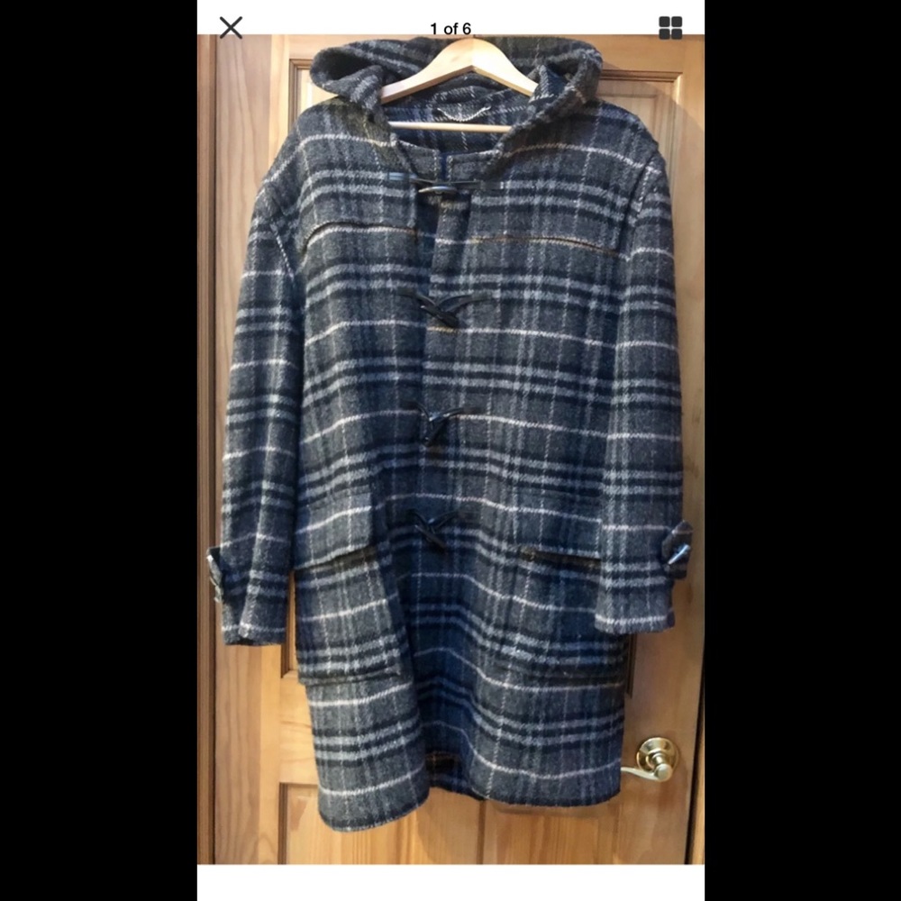 Burberry wool Duffle Toggle XL XXL hooded